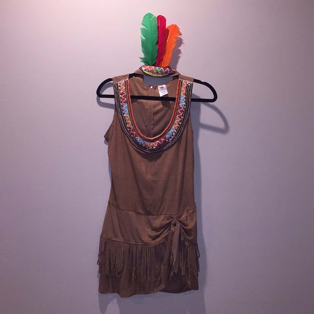 Halloween Native American Costume Mini Dress Small